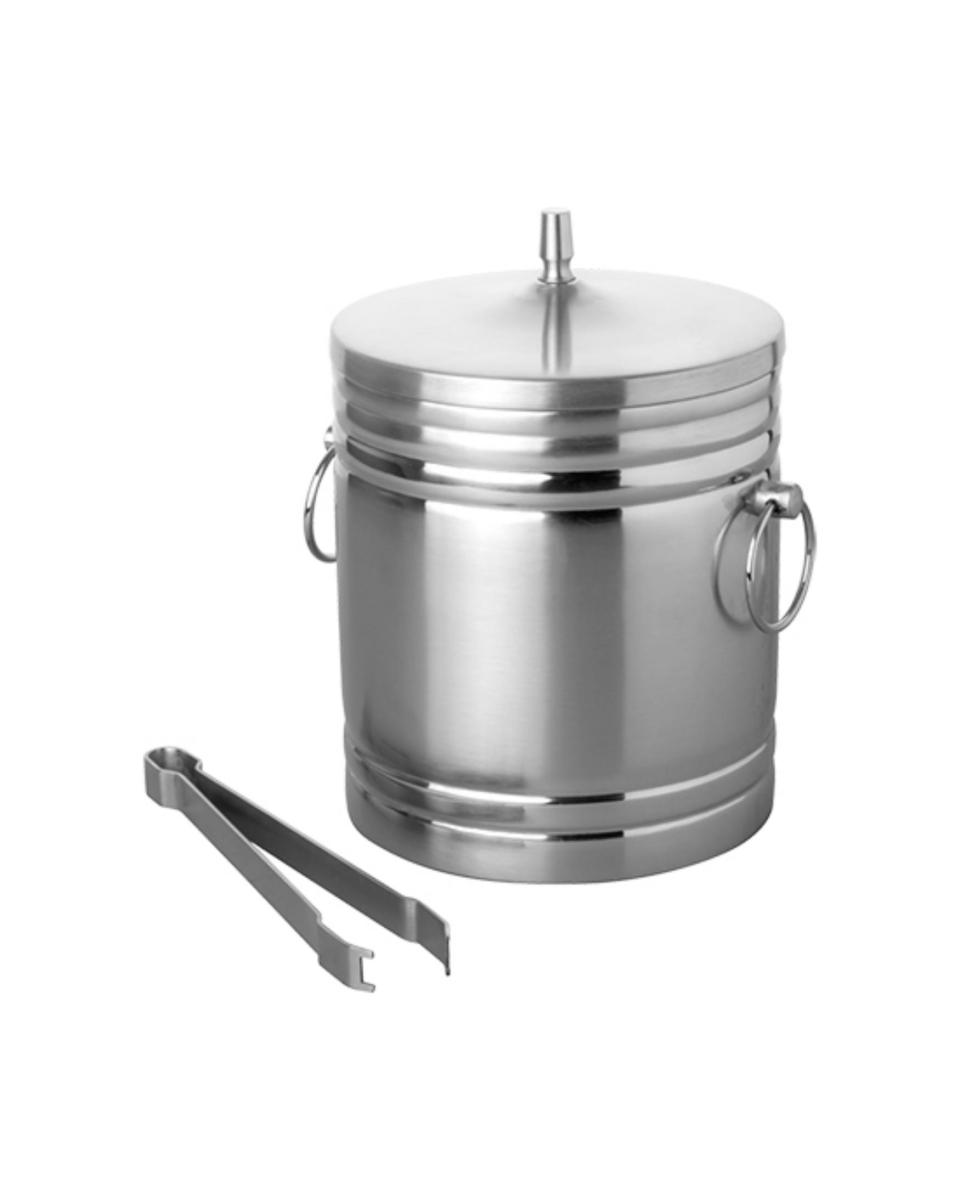 Seau à glaçons - H 21,5 CM - 1,35 KG - Ø15,5 CM - Inox - 2 Litre - 062002