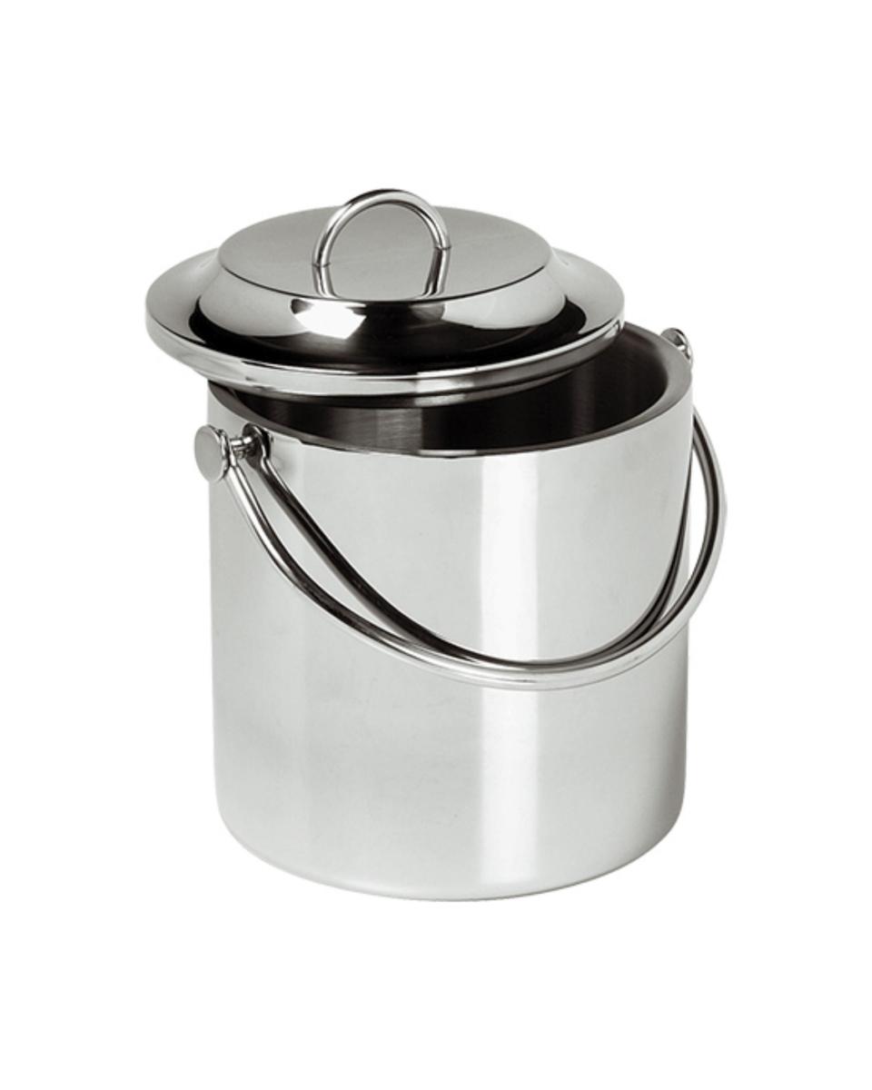 Seau à glaçons - H 17 CM - 0,8 KG - Ø13 CM - Inox - 0,9 Litre - 140041