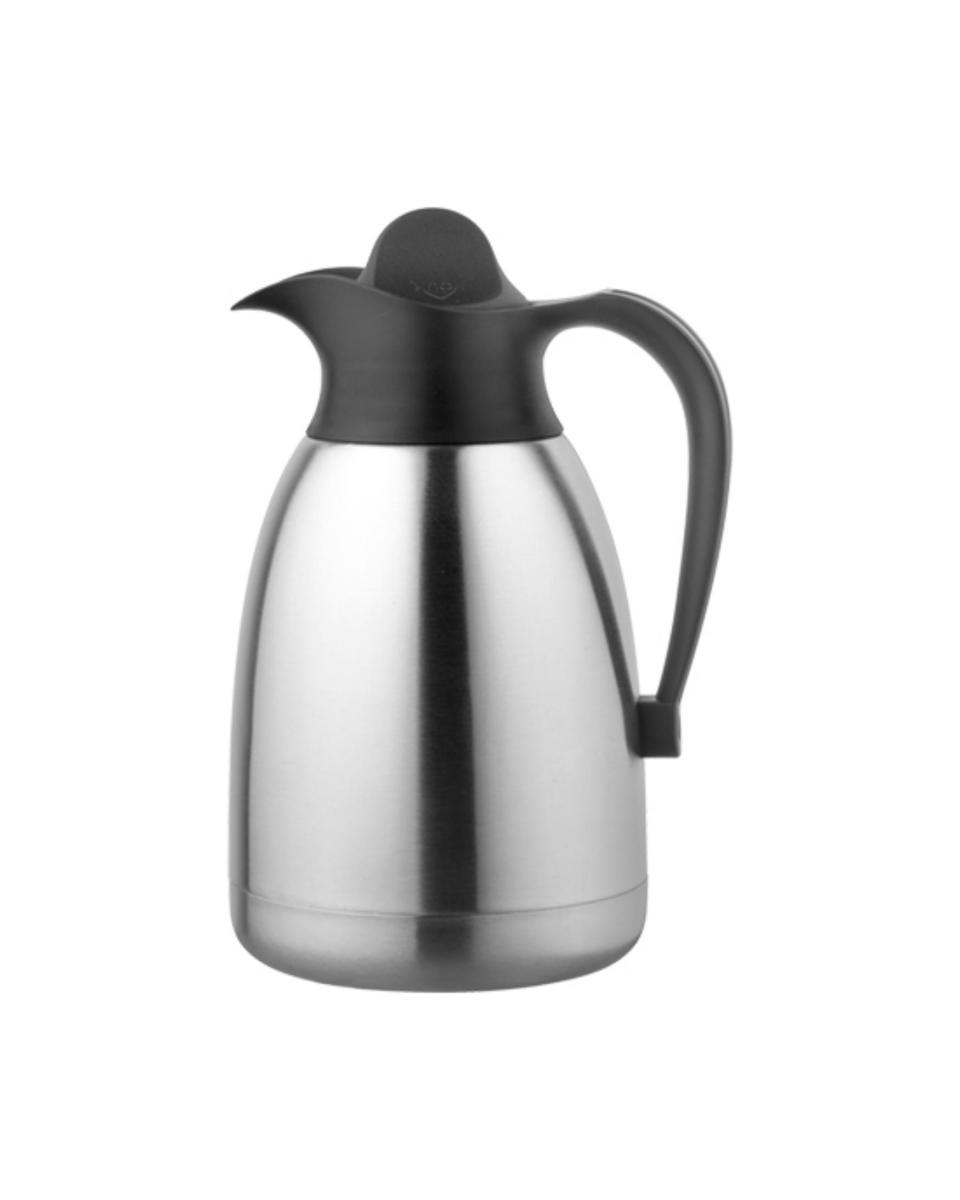 Pichet isotherme - H 26 CM - 0,65 KG - Inox 18/10 - Noir - 1,5 Litre - 595005