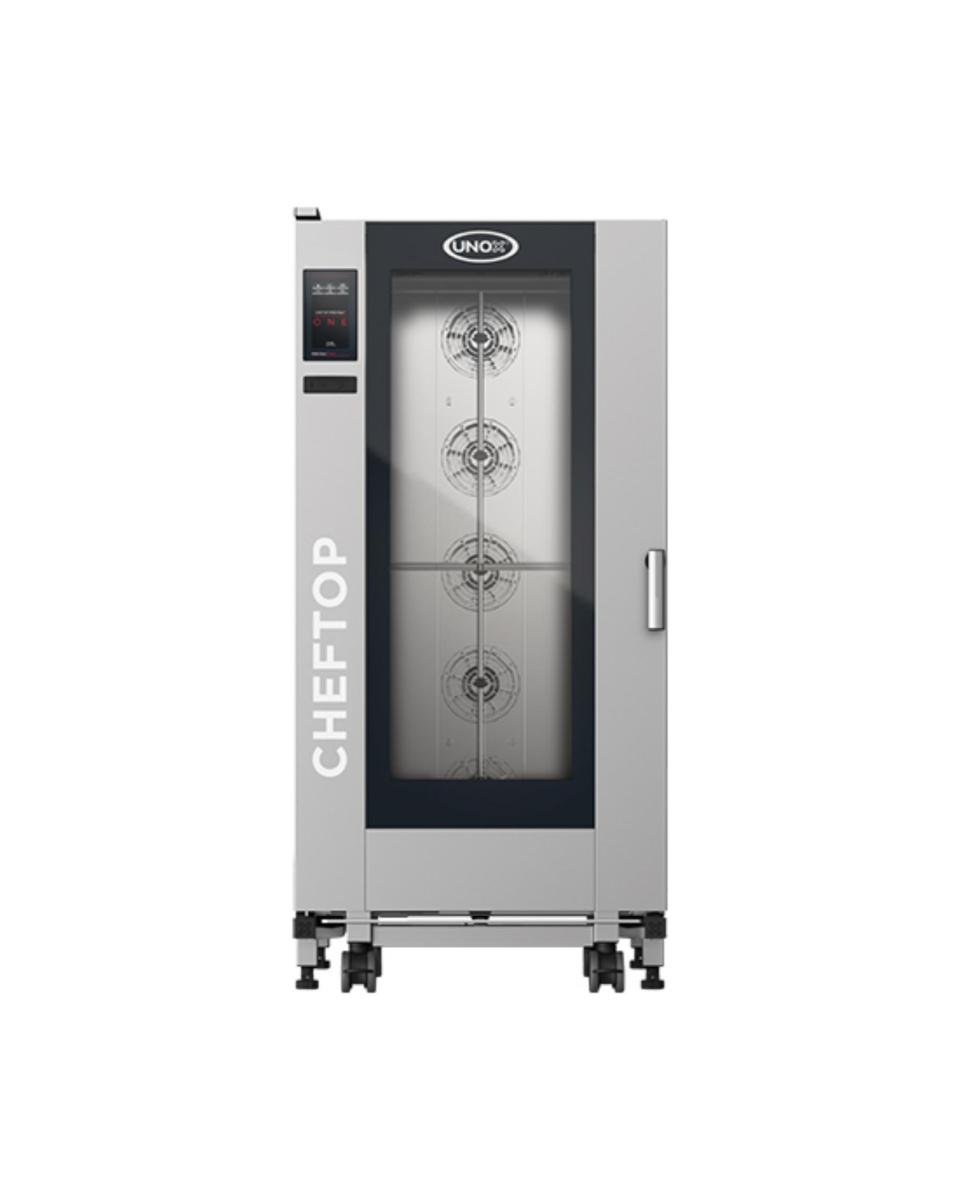 Cheftop Mindone - H 187.5 x 89.2 x 101.8 CM - 262 KG - 380 - 415 - Sans - Prise V - 29300 W - Inox - +30°C / +260°C - Unox - 596261