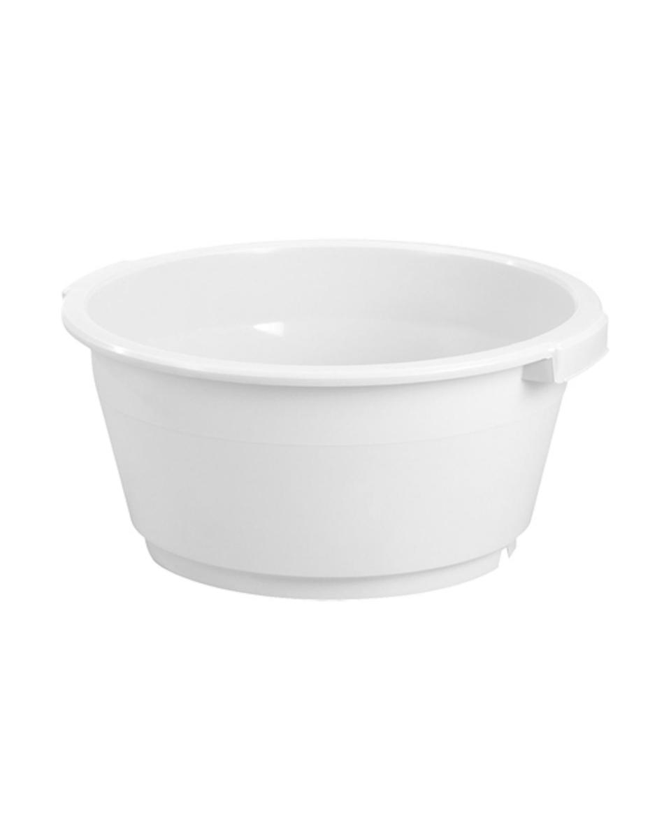 Poubelle à résidus - H 20,5 CM - 0,625 KG - Ø44 CM - Polypropylène - Blanc - 20 Litres - Denox - 600042