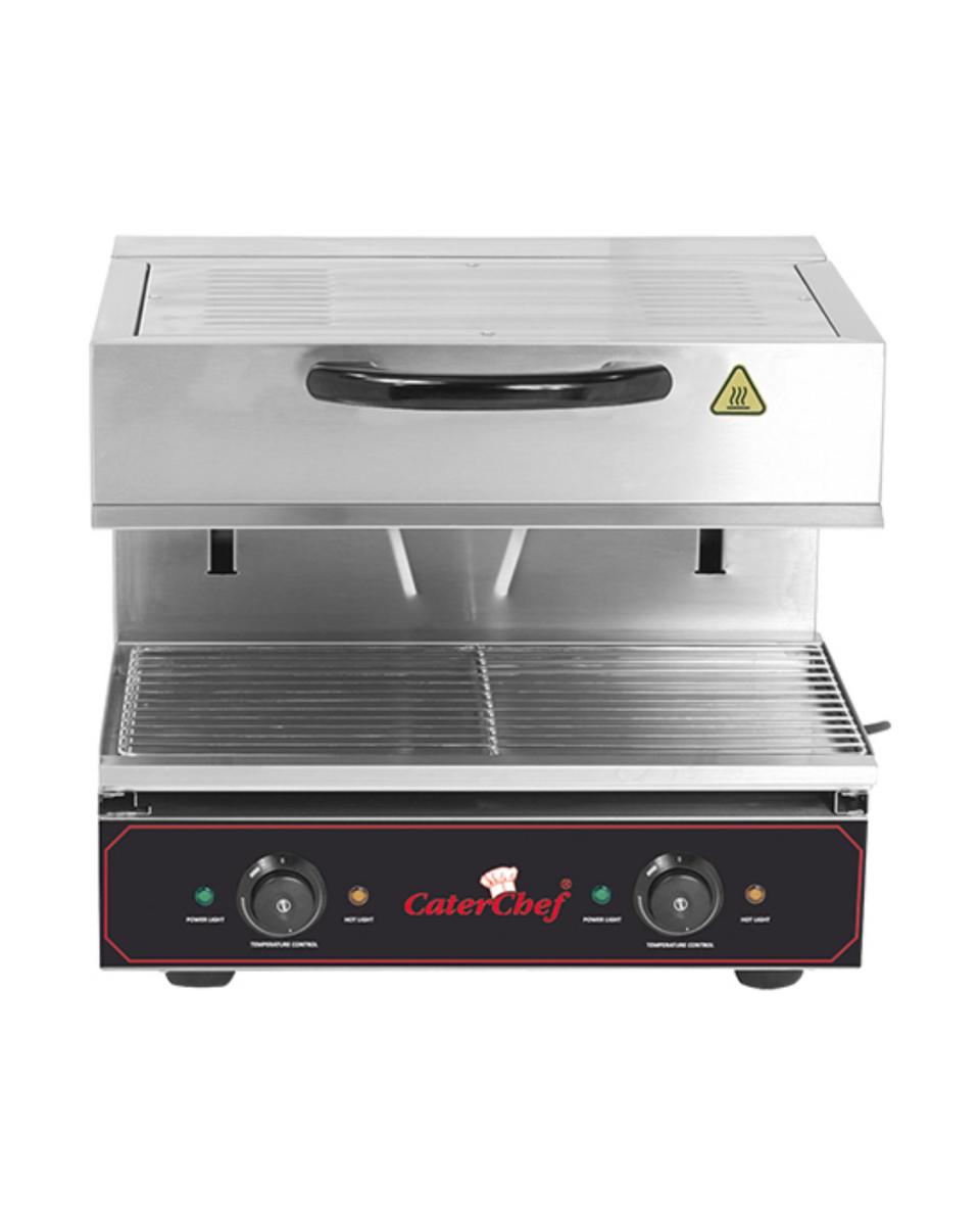 Salamandre - H 53 x 60 x 52 CM - 49 KG - 380 - 415 - Sans - Prise V - 4000 W - Inox - +50°C / +300°C - Caterchef - 688160