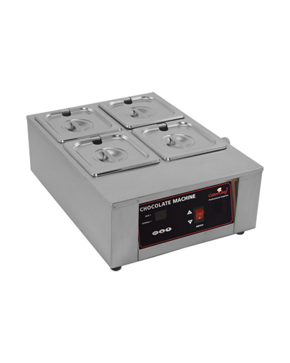 Réchaud Chocolat - H 17,8 x 35,9 x 48,9 CM - 8 KG - 220 - 240 V - 1000 W - Inox - +20°C à 90°C - Caterchef