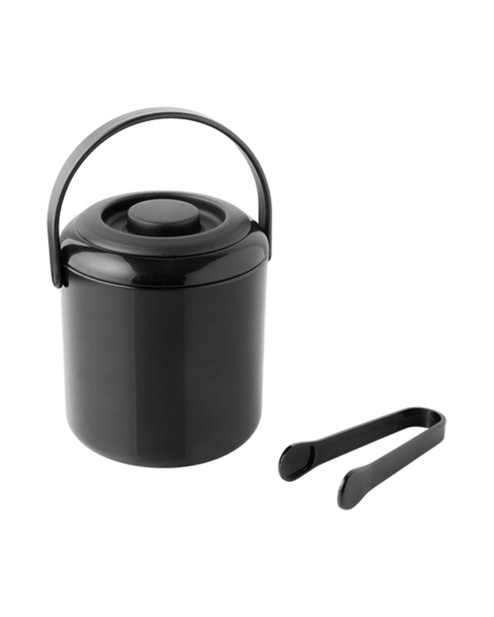 Seau à glaçons - H 15 CM - 0,25 KG - Ø12,5 CM - Polypropylène - Noir - 0,5 Litre - 064042