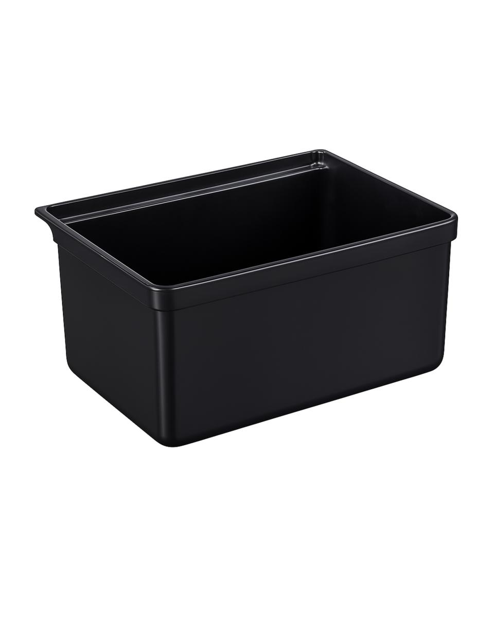 Chariot de service poubelle - 9 Litres - H 17,5 x 33 x 23 CM - Noir - Plastique - G-Line