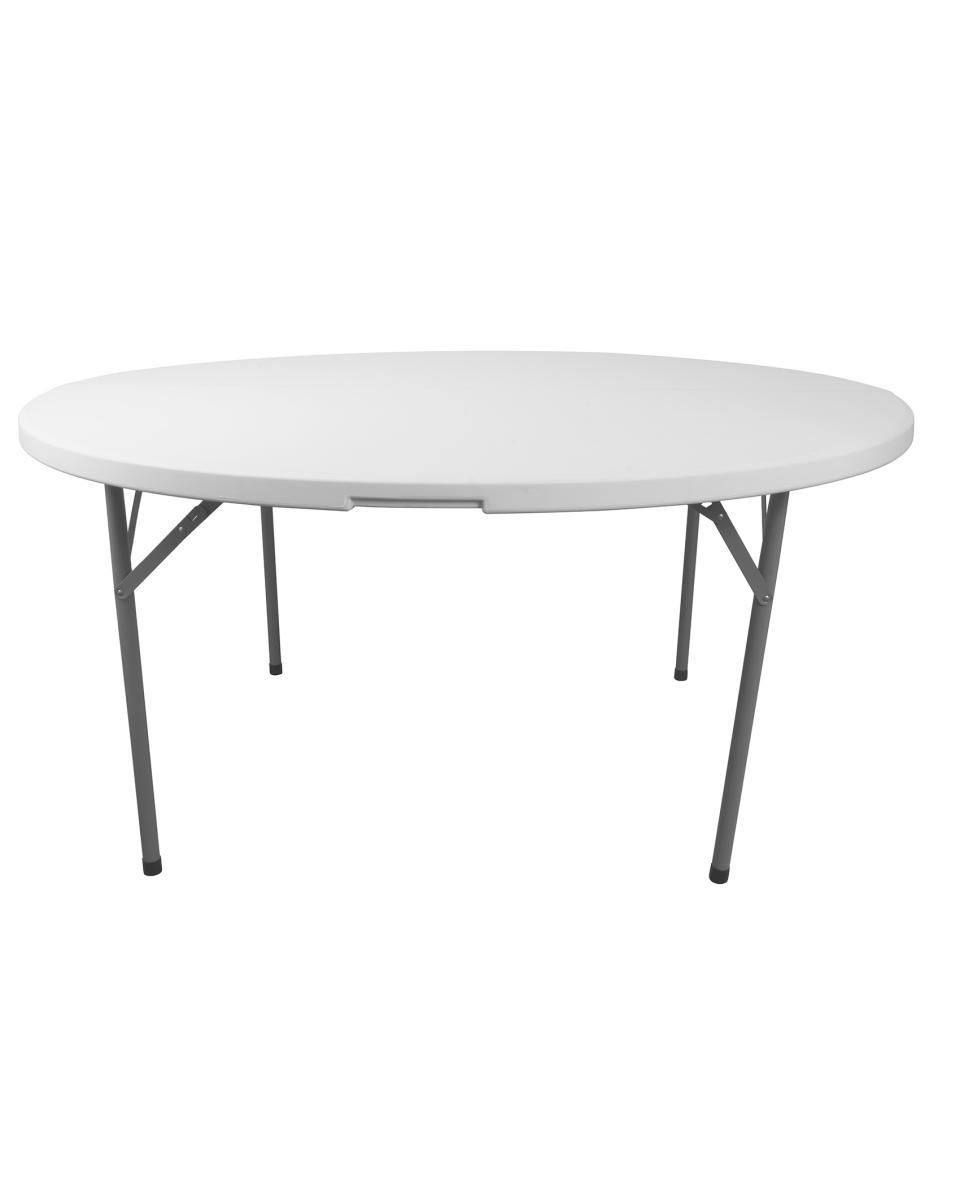 Table - Pliable - Ronde - H 74 x L 152 CM - Blanc - G-Line