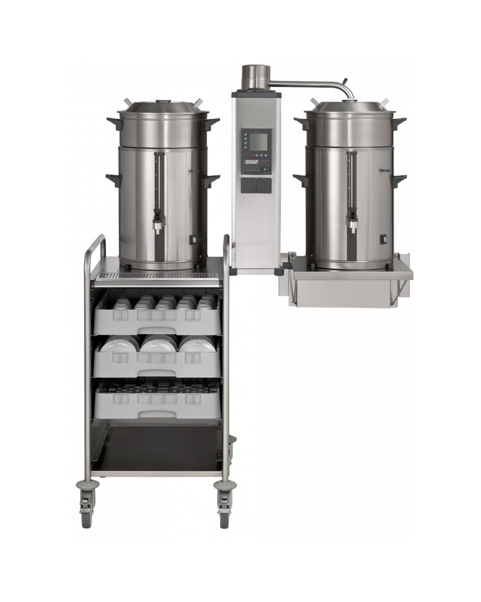 Machine à café B20 W - Café moulu - Digital - Vanne de vidange - 40 L - 400V - Bravilor