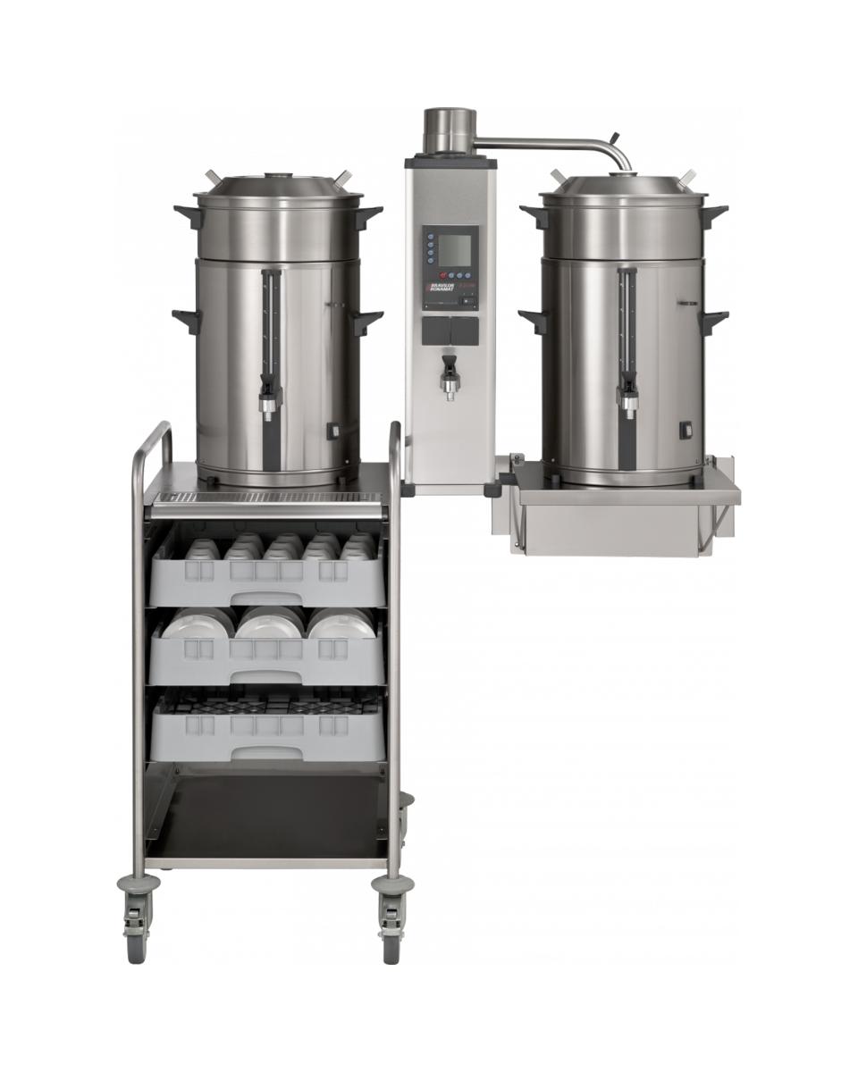 Machine à café B20 HW W - Café moulu - Digital - Vanne de vidange - 40 L - 400V - Bravilor