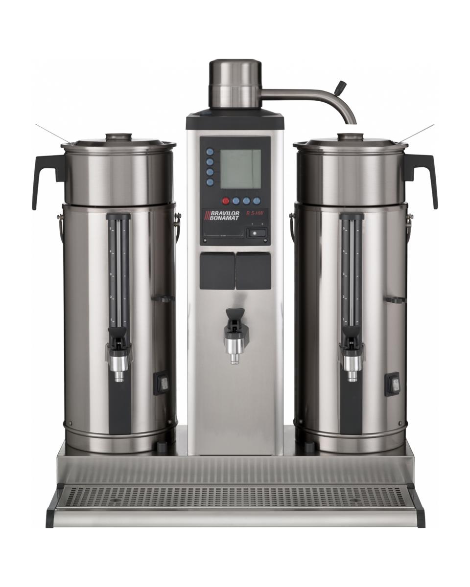 Machine à café B5 HW - Café moulu - Digital - Vanne de vidange - 10 L - 400V - Bravilor