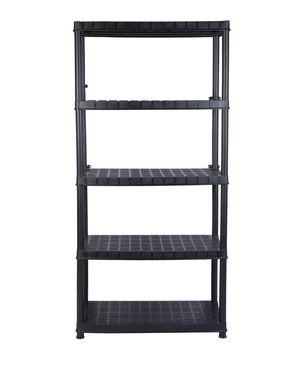 Rack - 5 niveaux - H 185 x L 92 x P 46 CM - Plastique - Noir - G-Line