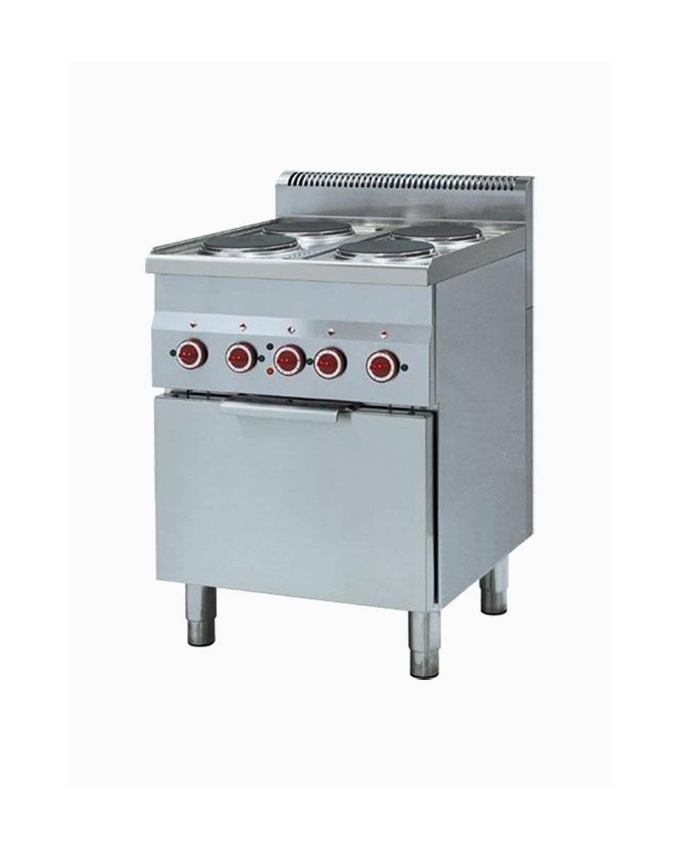 Cuisinière - Electrique - Four à convection - 4 Foyers - Ø18 CM - Diamant - E60/4PFV6