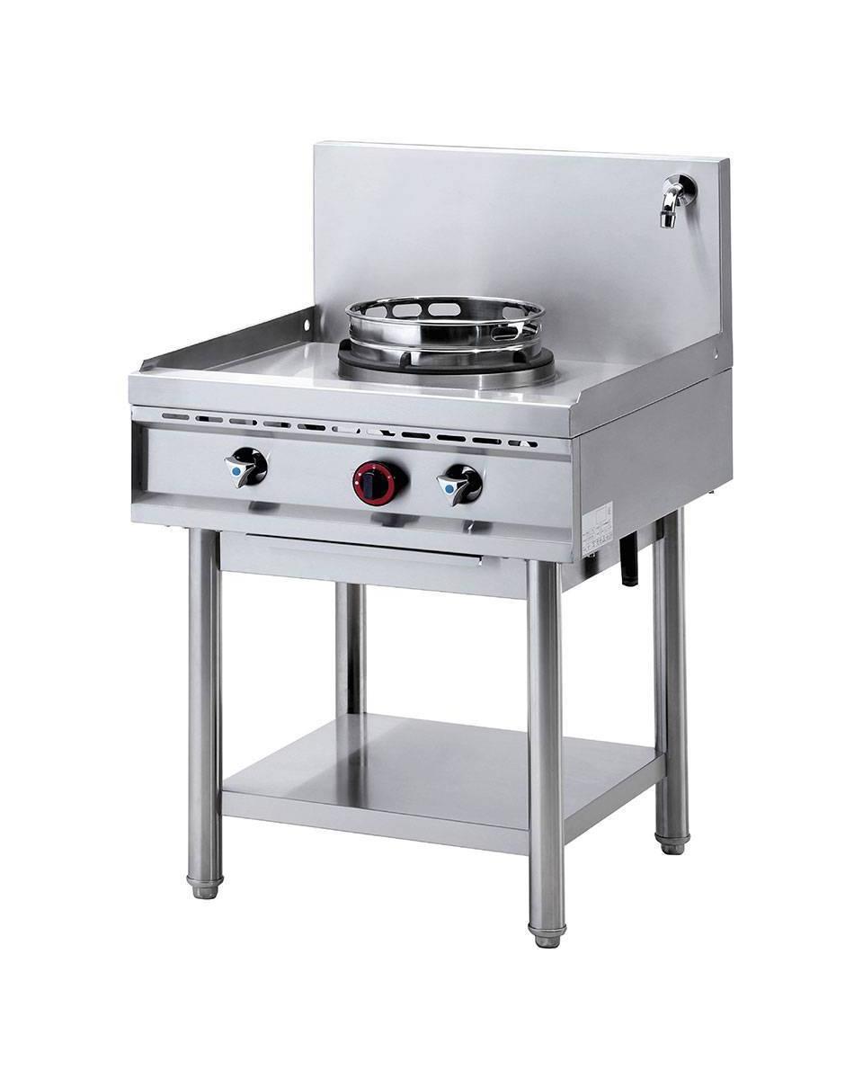 Brûleur Wok - 1 Brûleur - 13kW - Acier Inoxydable - Sur Pied - Diamant - WGL1-7