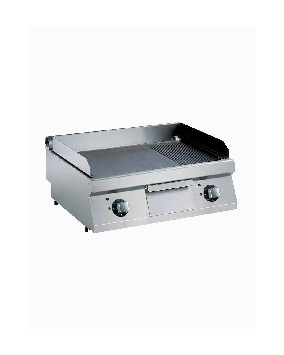 Plaque de cuisson - Electrique - Lisse - Chromé - 80 CM - Diamant - E17/PLCD8T-N