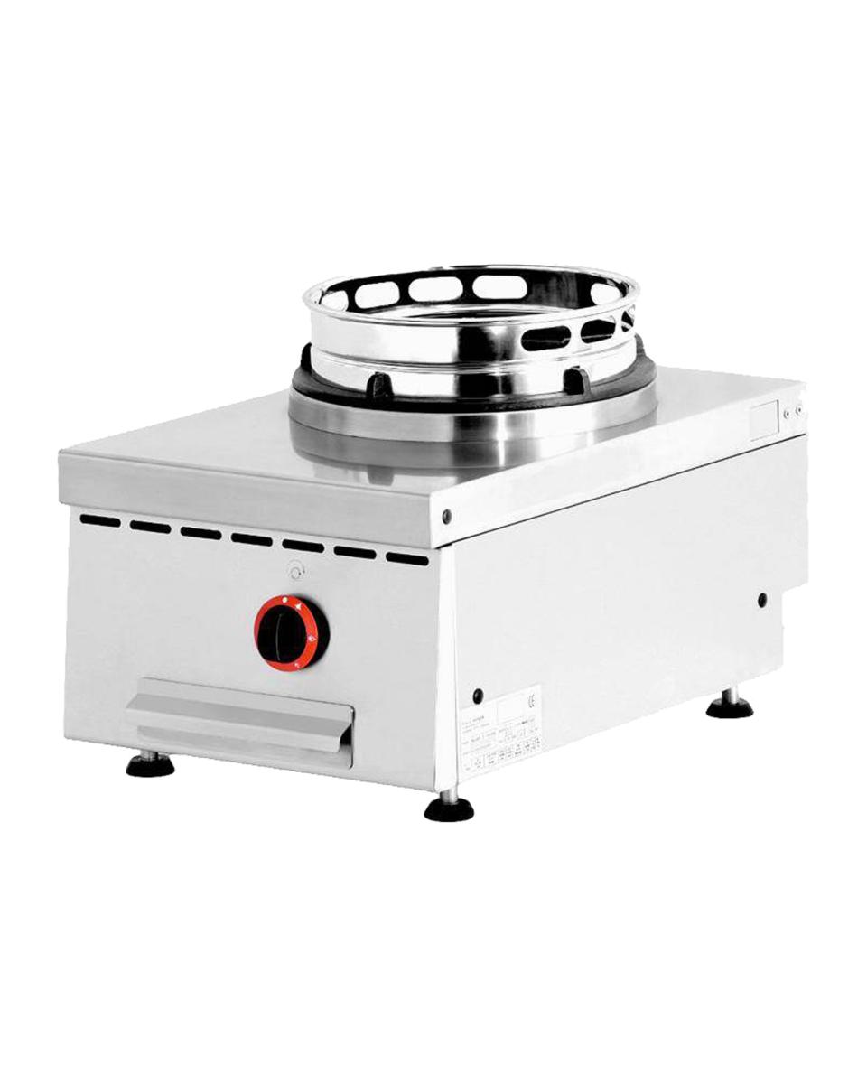 Brûleur Wok - 1 Brûleur - 13kW - Acier Inoxydable - Diamant - WGX1-4/T