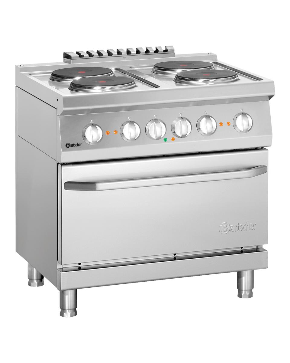 Cuisinière - 4 Foyers - Avec Four - Fonte - Bartscher - 286234W
