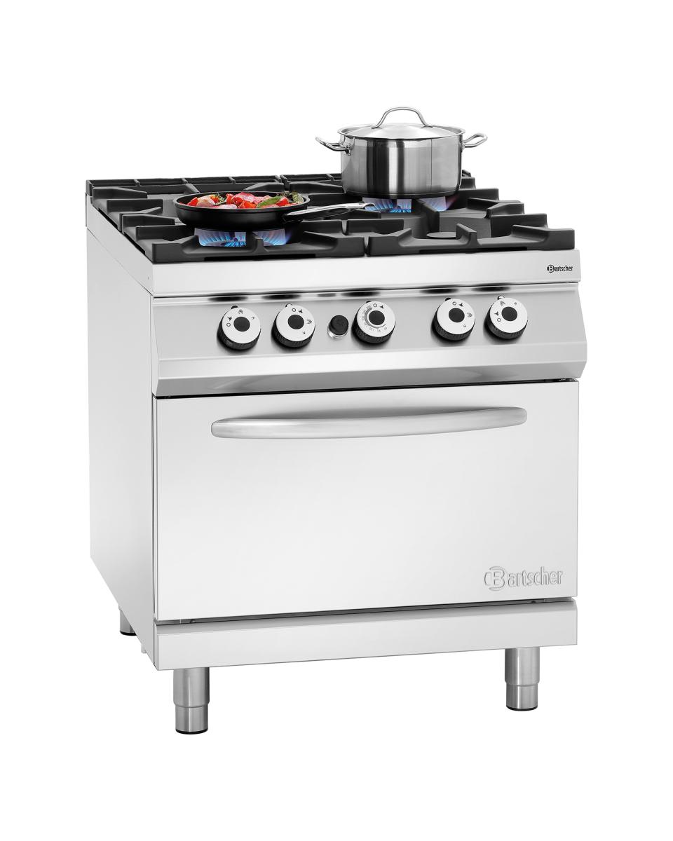 Cuisinière à gaz - Four à gaz - 4 feux - Bartscher - 2952171