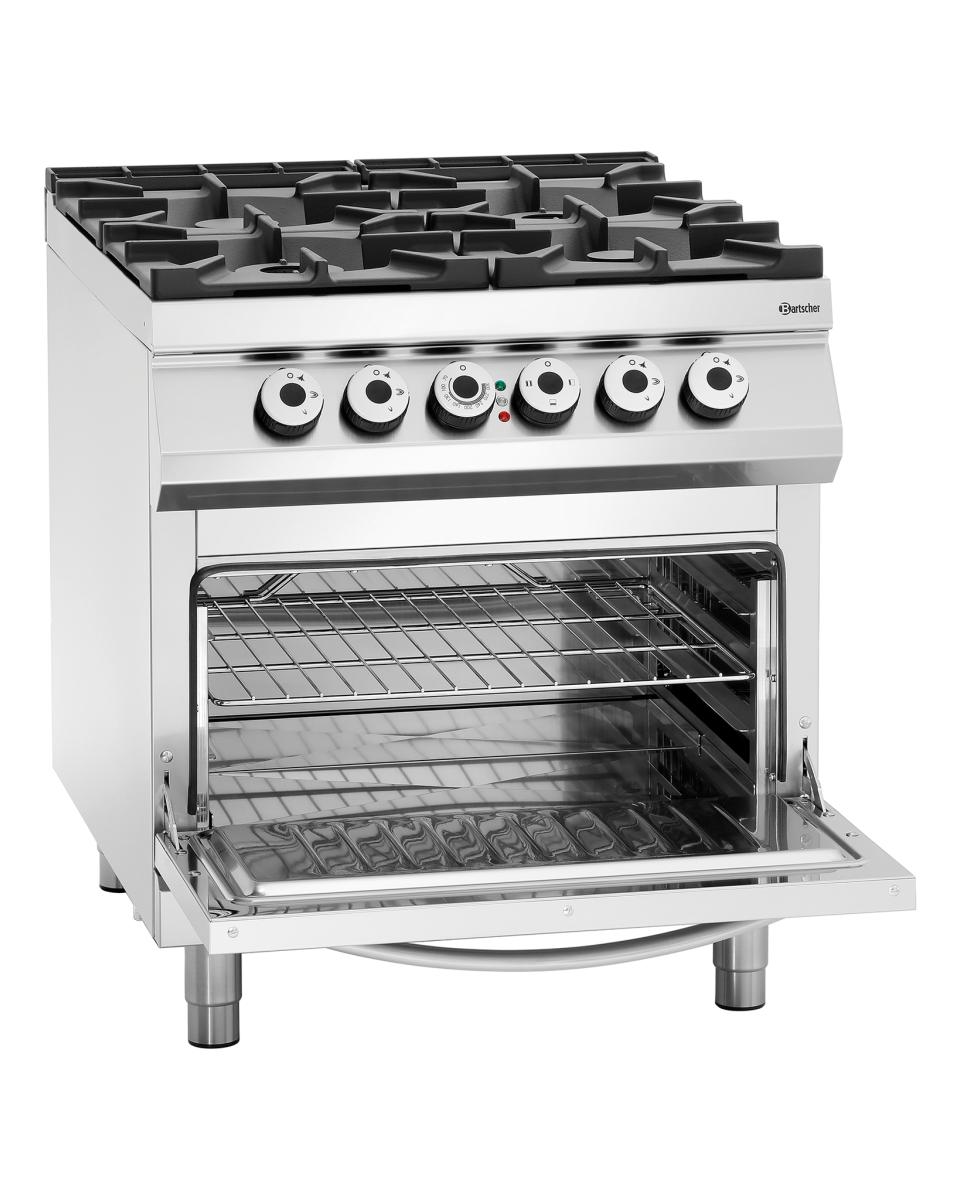 Cuisinière à gaz - Four électrique - 4 feux - Bartscher - 2952271