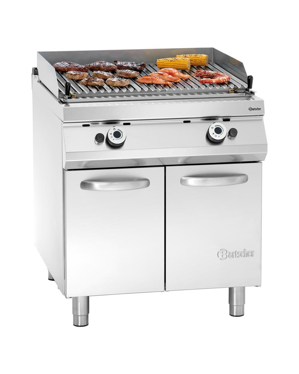 Gril à lave - Gaz - 2 Zones - 24 kW - Bartscher - 2954631