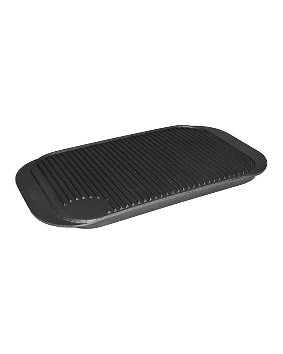 Plaque grill - Fonte - Lisse / Nervuré - H 2 x 48 x 26 CM - G-Line