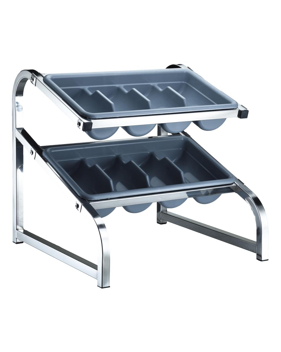 Range couverts standard - inox - 1/1 GN - 2 niveaux - G-Line
