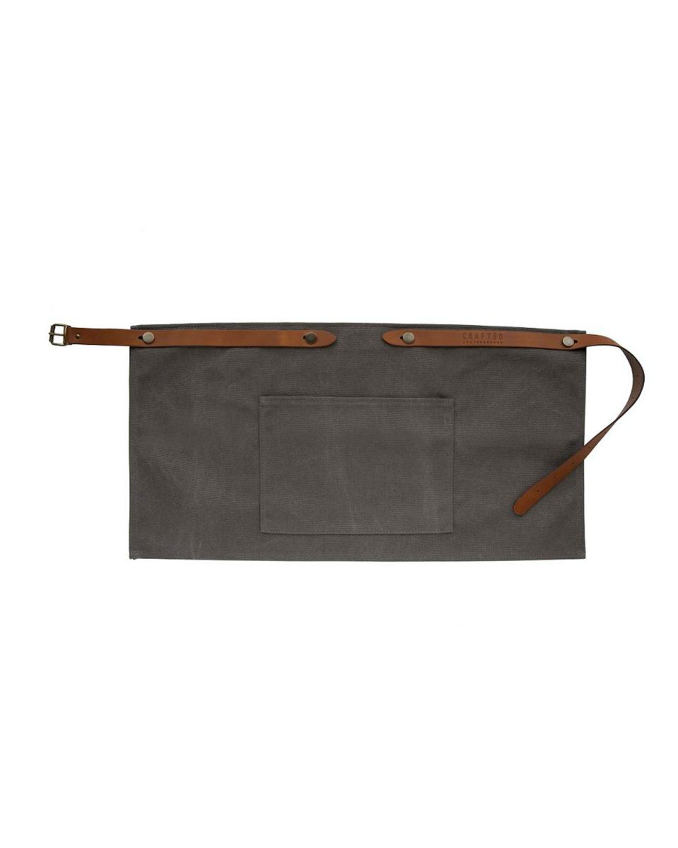 Tablier de restauration - Avec poche - Toile lavée - Gris - G-Line