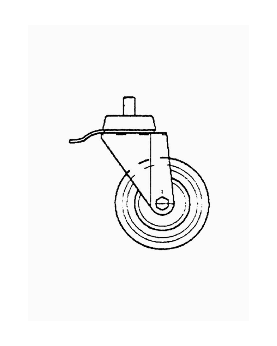 Roue - Ligne 700 - Freinée - Inox - Diamant - A77/1RF