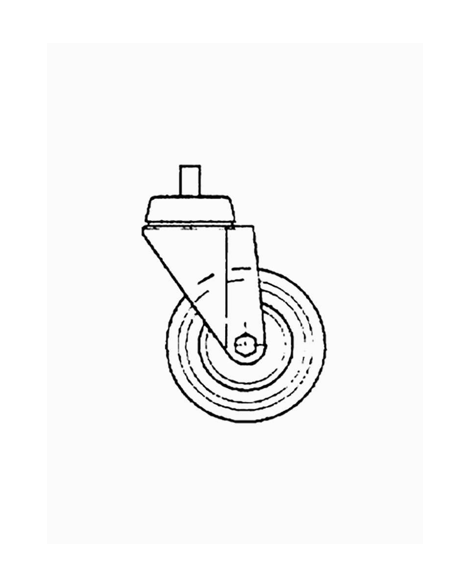 Roue - Ligne 700 - Non freinée - Inox - Diamant - A77/1RS