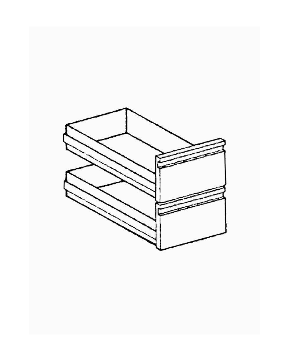 Fond de tiroir - Ligne 700 - 2 x 2/1 GN - 70 CM - Diamant - A77/K2C2-N