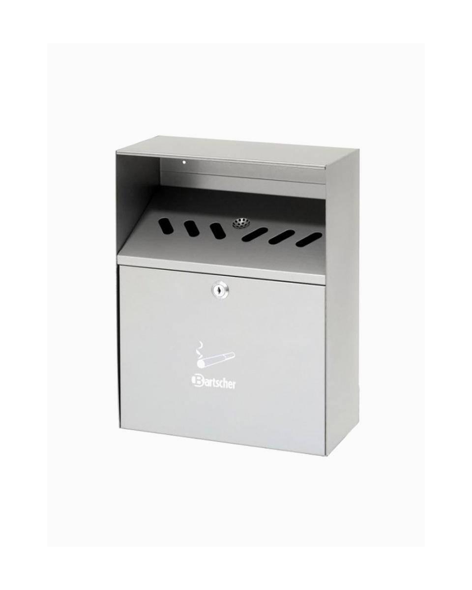Cendrier mural - H 37 x 28 x 14 CM - Inox - 6 Litres - Bartscher - 860001