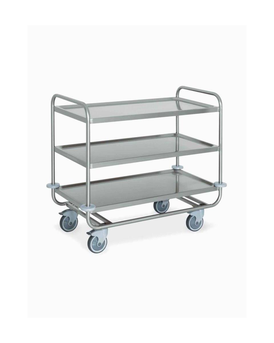 Chariot de service - 3 niveaux - Inox - Diamant - CS3/100S