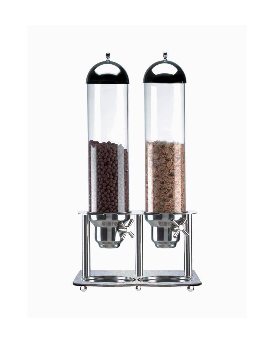 Distributeur de céréales - 2 x 5 Litres - Acier Inoxydable - Diamant - DA/DC25L