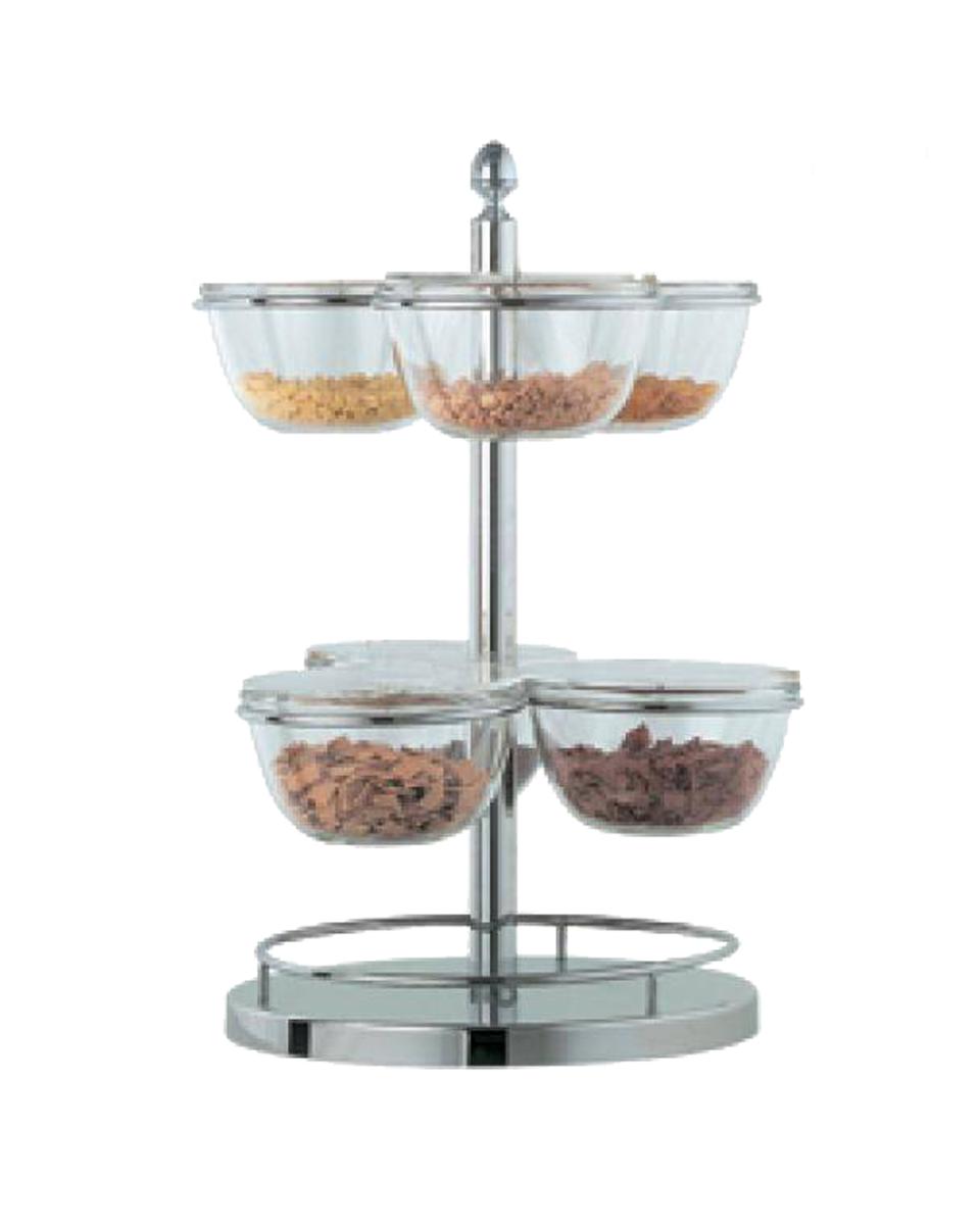 Porte bol - Tournant - 6 x Ø21 CM - H 64 CM - Diamant - DA/PC6-21