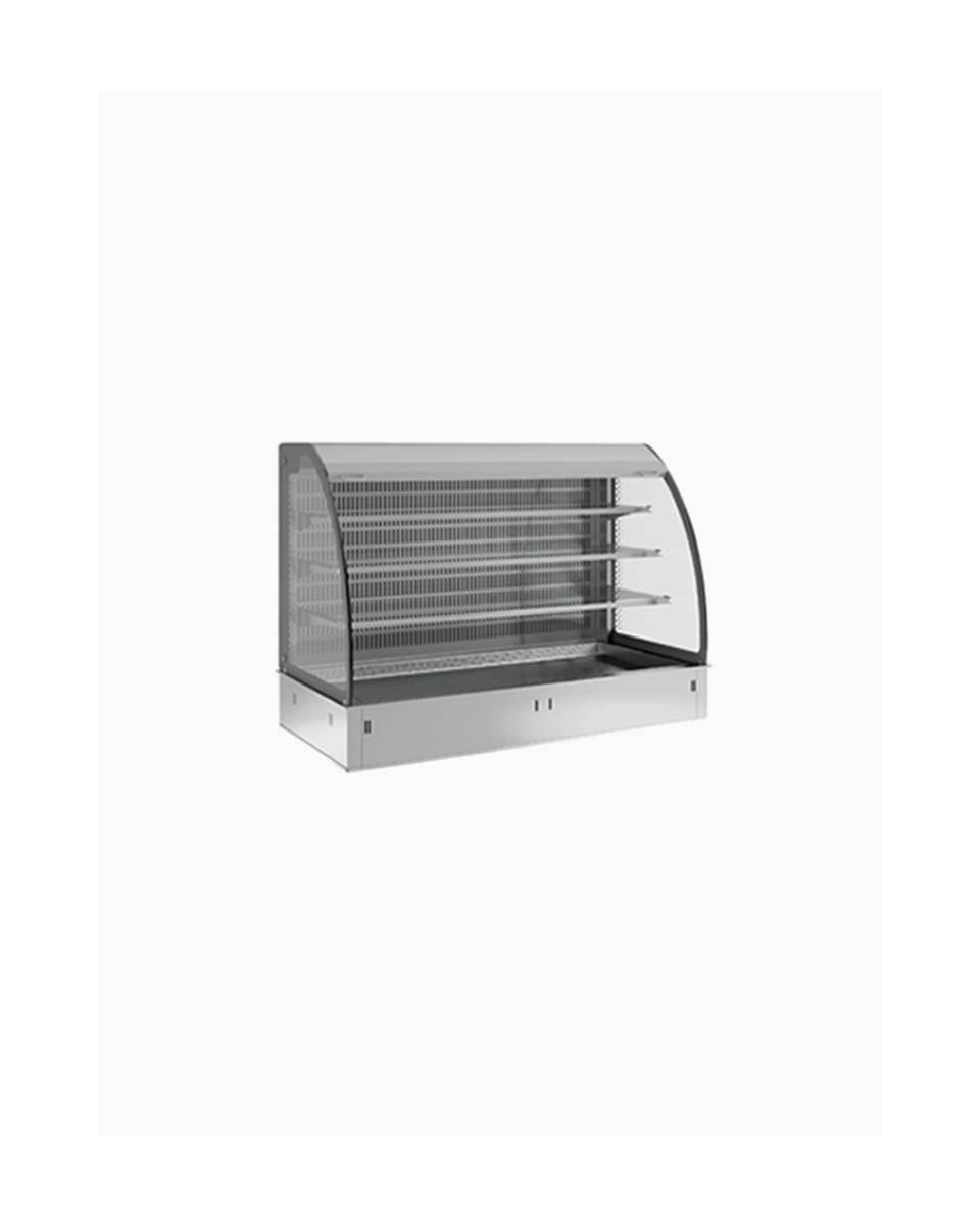 Vitrine - Modèle mural - Avec élément supérieur - 3 niveaux - Réfrigérée - Ventilée - 4 x 1/1 GN - Diamant - DPA/BTVA315-S