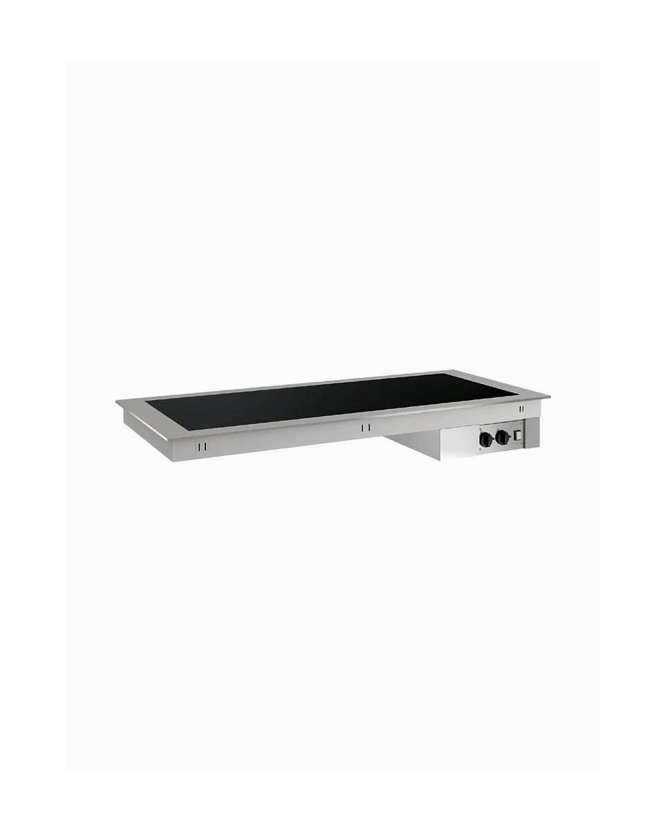 Elément pour plaque de cuisson vitrocéramique - 4 x 1/1 GN - Inox - Diamant - DPA/PVV15