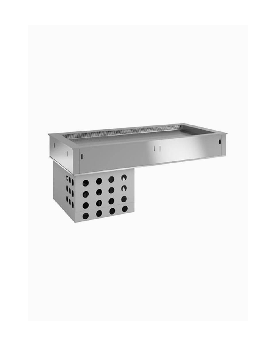 Elément supérieur réfrigéré - 144,5 x 70 x 57 CM - Ventilé - 4 x GN 1/1 - Diamant - DPA/TRV15
