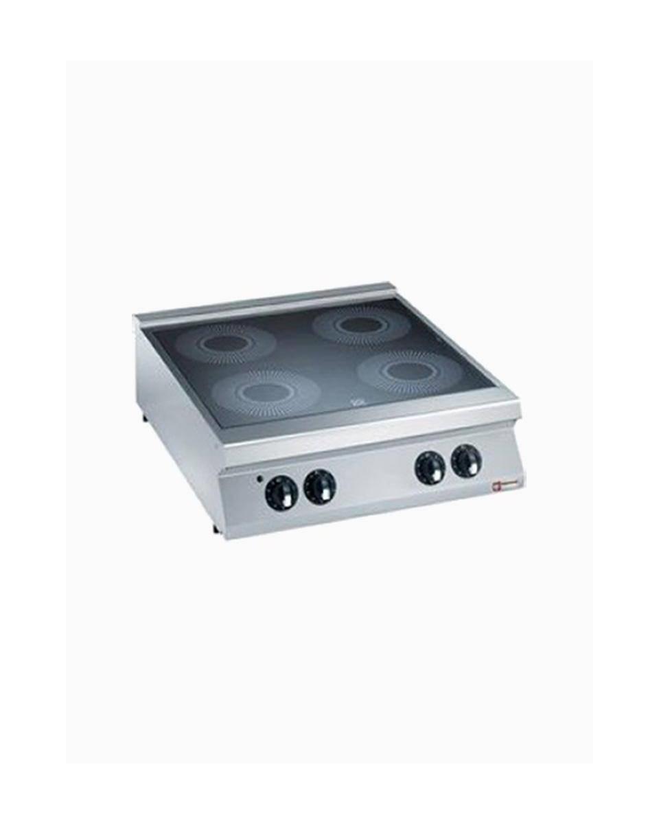 Cuisinière - Ligne 2200 - Vitocéramique - 4 zones de cuisson - 80 CM - Diamant - E22/4VC8T-N-
