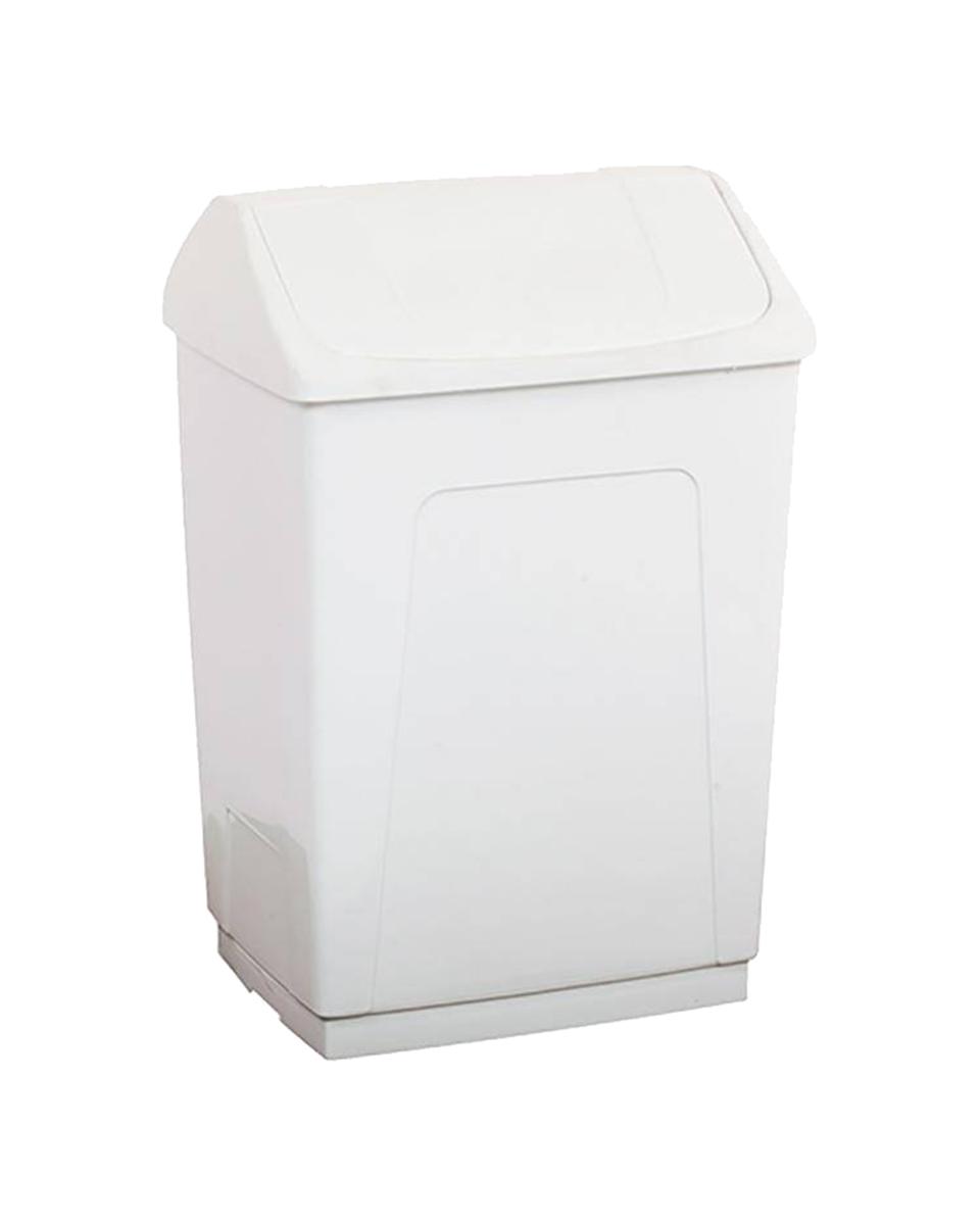Poubelle - H 62 x 42 x 32 CM - 2,35 KG - Blanc - 55 Litres - Denox - 600072