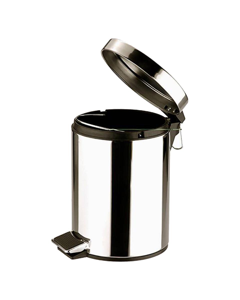 Poubelle à pédale - H 27 CM - 0,73 KG - Ø17 CM - Inox - 3 Litres - 861600