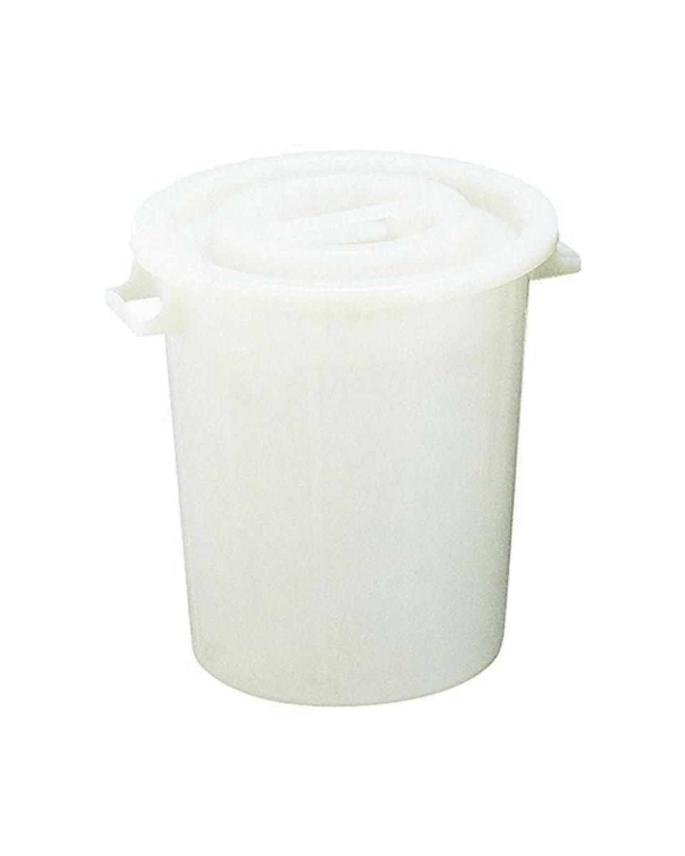 Conteneur alimentaire - H 47 CM - 6 KG - Ø45 CM - polyéthylène - Blanc - 50 Litre - Standard - 956001