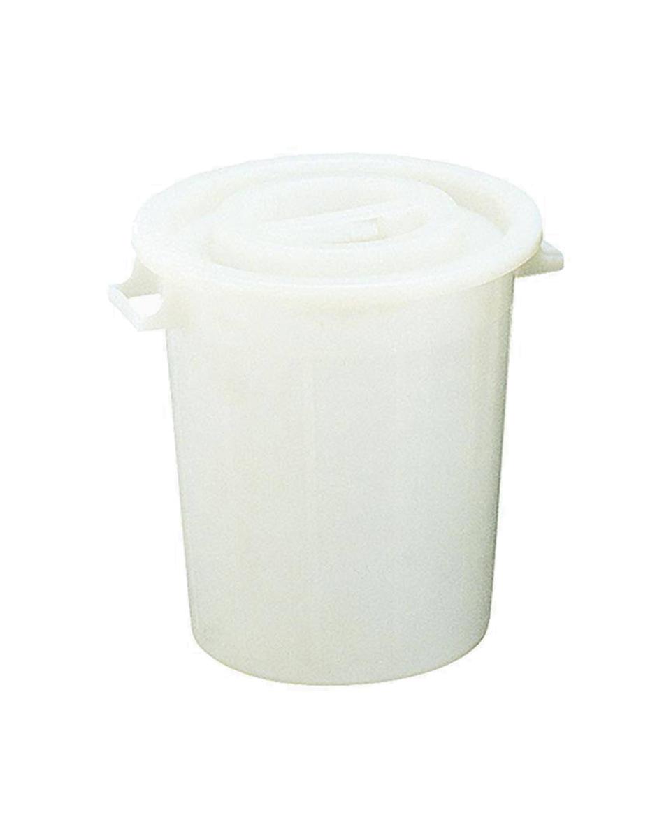 Conteneur alimentaire - H 64 CM - 5 KG - Ø46.5 CM - polyéthylène - Blanc - 75 Litre - Standard - 956002