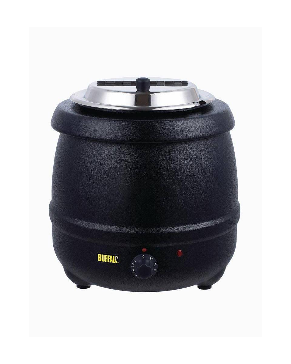 Marmite à soupe - 10 Litres - Noir - Ø 34,5 x H 36 CM - 230 V - Buffalo - L715