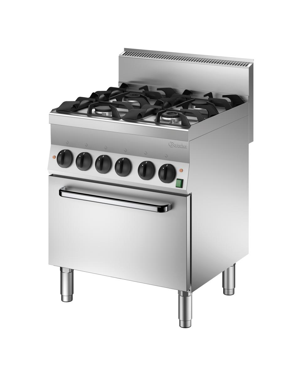Cuisinière à gaz - Four électrique - 4 feux - Bartscher - 1151143