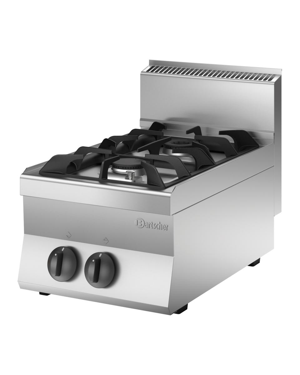 Cuisinière à gaz - 2 brûleurs - Bartscher - 1151023
