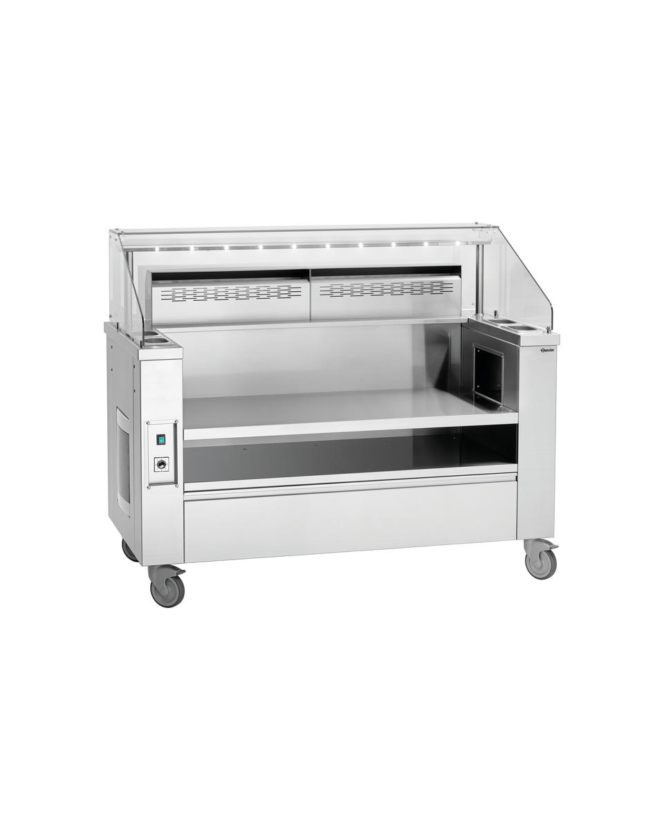 Station de cuisson - 3 appareils - Sur roulettes - H 126,3 x 152 x 77 cm - - Bartscher - 107290