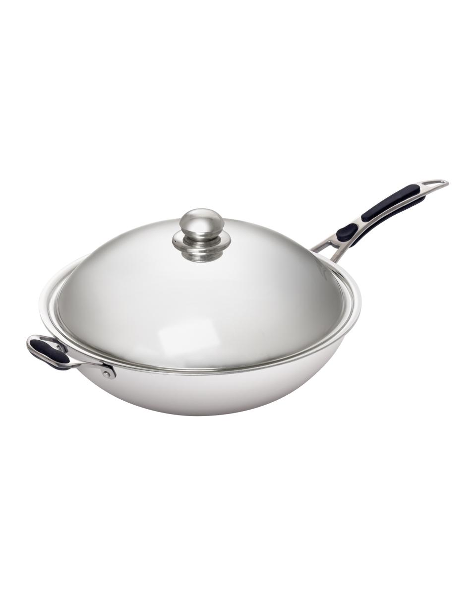 Poêle wok - Ø36 CM - inox - Bartscher - 105981