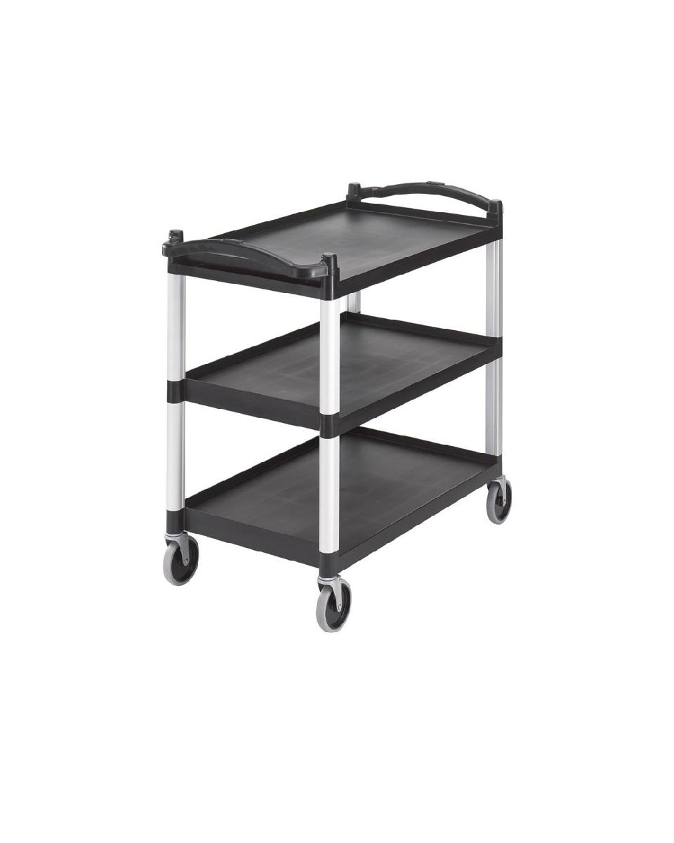 Chariot de service - Noir - H 95 x 101,5 x 54 CM - Polypropylène - Cambro - CT400