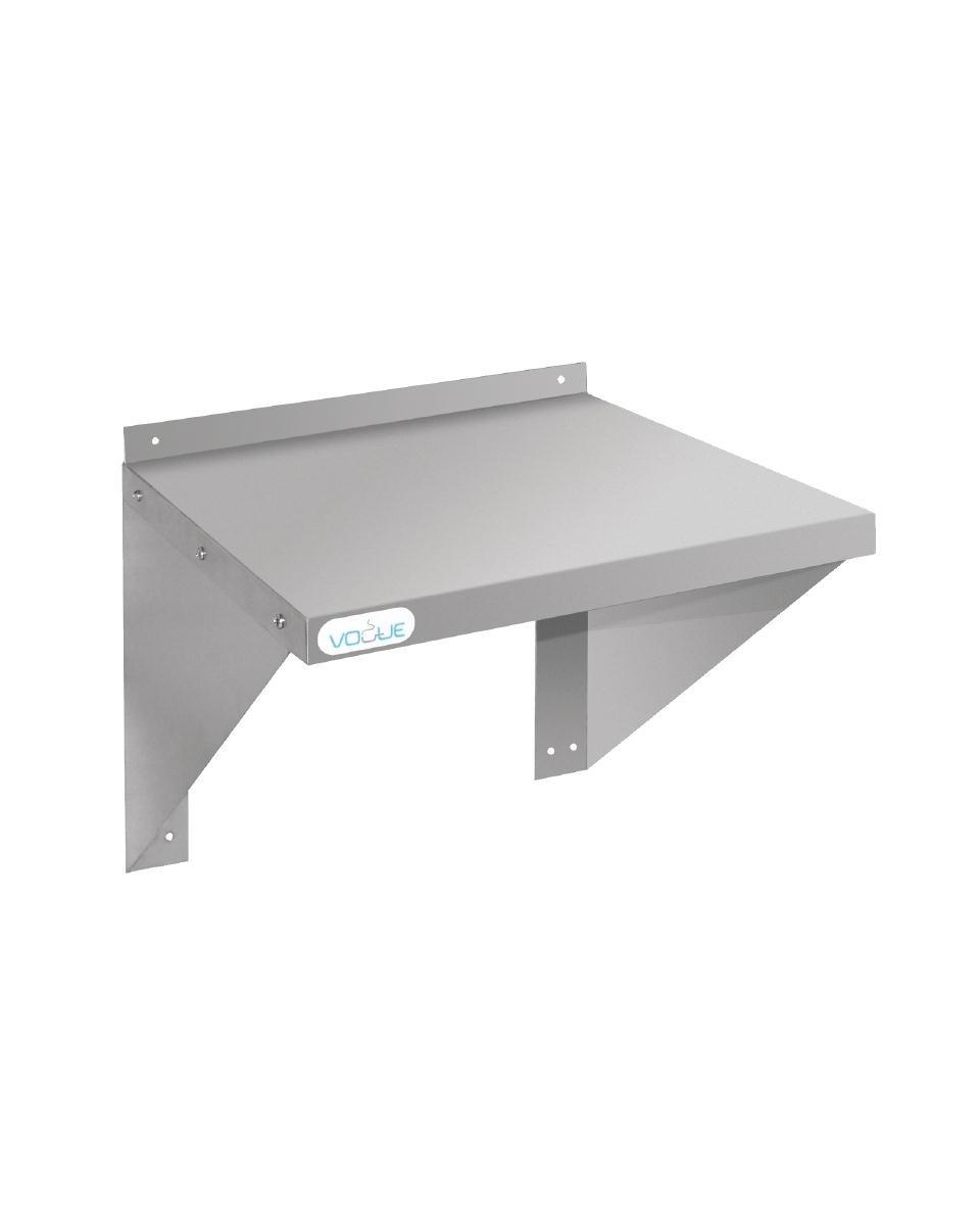 Étagère murale pour four/micro-ondes en acier inoxydable - Vogue - 56x56cm