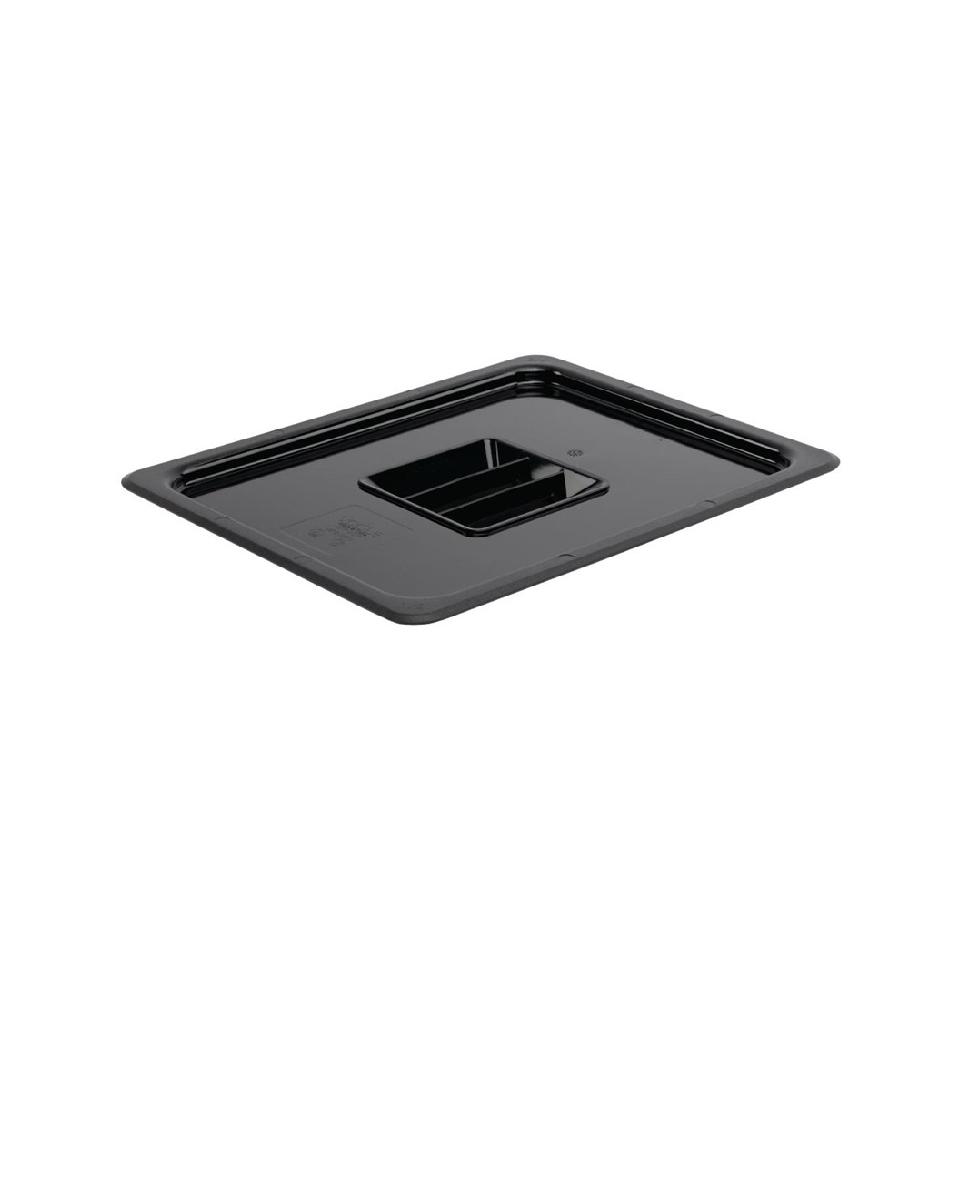 Couvercle bac gastronorme - 1/2 GN - Noir - H 2,5 x 32,5 x 26,5 CM - Polycarbonate - Vogue - U475