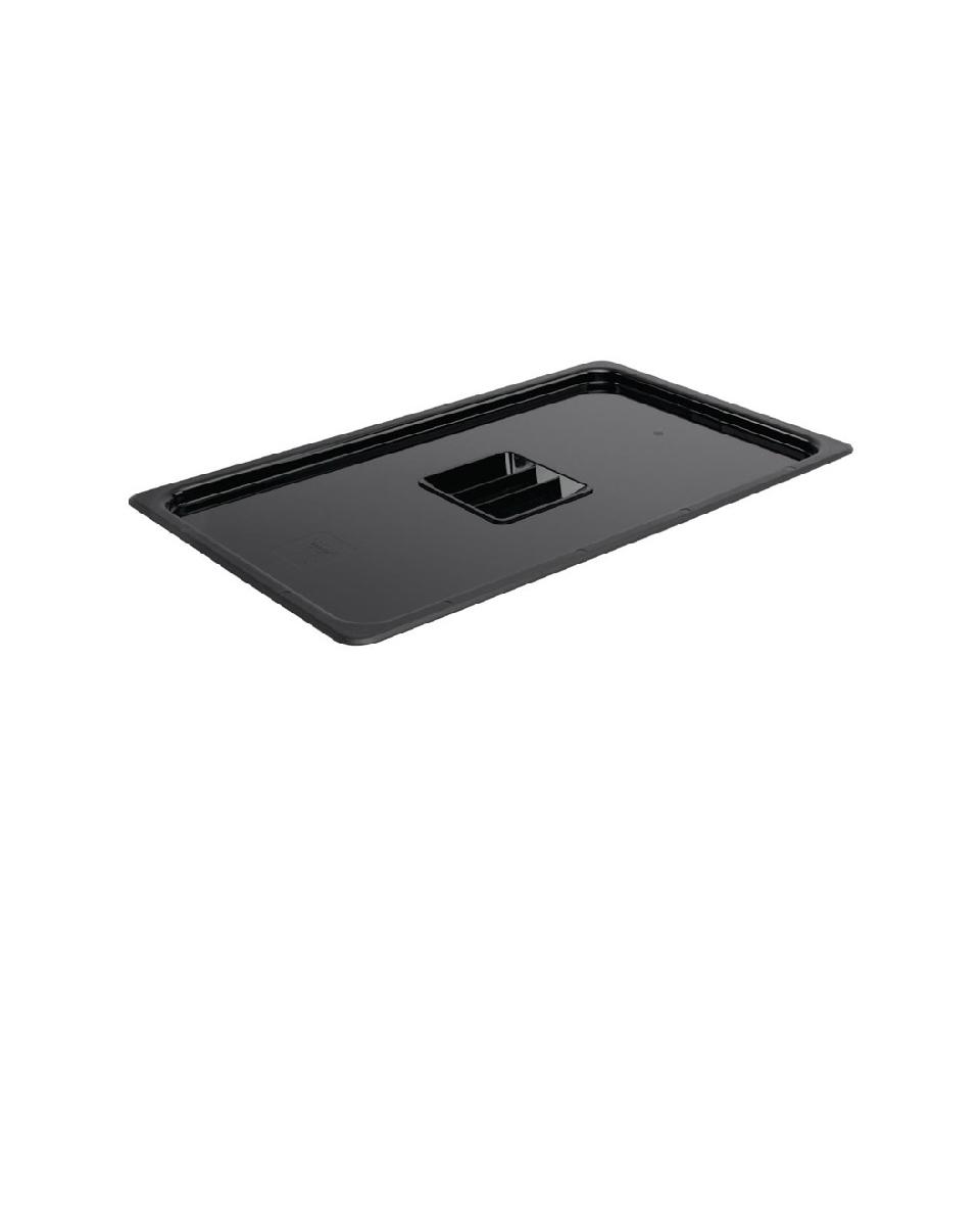 Couvercle bac gastronorme - 1/1 GN - Noir - H 2,5 x 53 x 32,5 CM - Polycarbonate - Vogue - U474