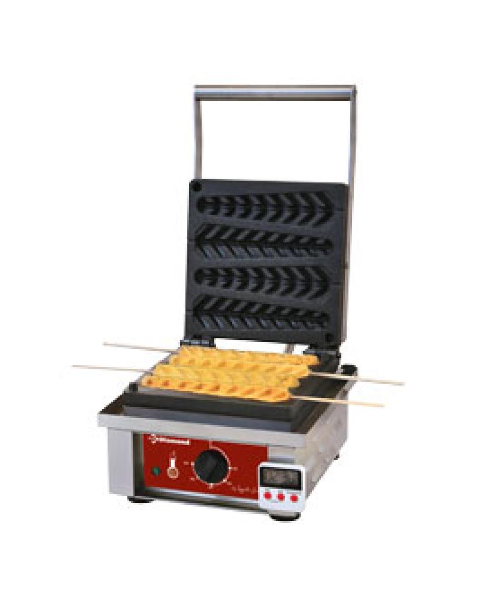 Gaufrier - Unique - Gaufres sur bâtons - 4 pièces - 230V - Diamant - GE-4X/EN